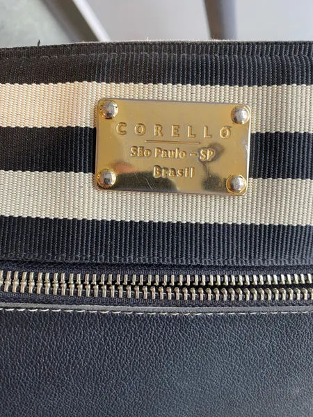 bolsa de couro preta corello