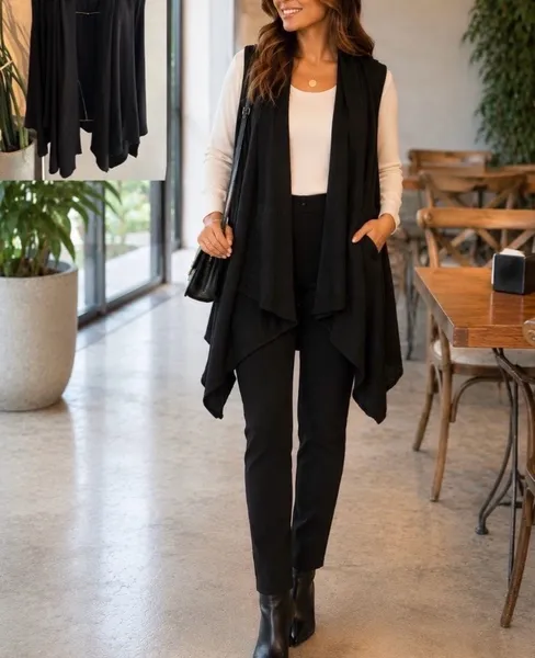 colete preto Zara