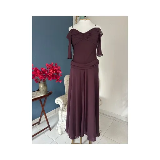 Vestido Longo Boho Chic - detalhe drapeado e fenda