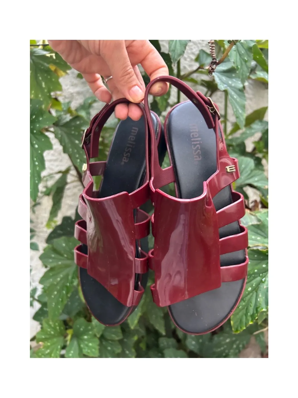 Sandália Melissa Flox High Plataforma Bordô