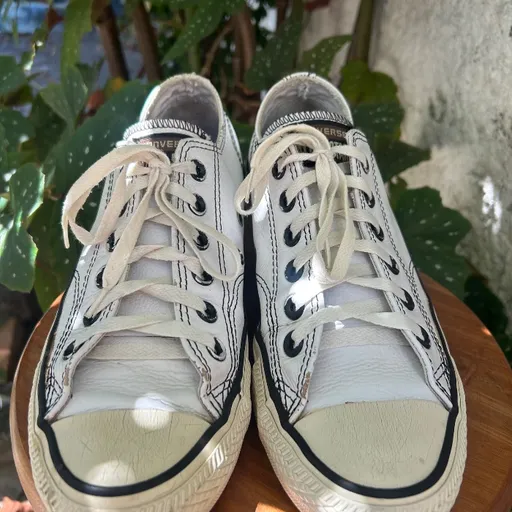Tênis Converse All Star cano baixo Branco Couro - Tamanho 36