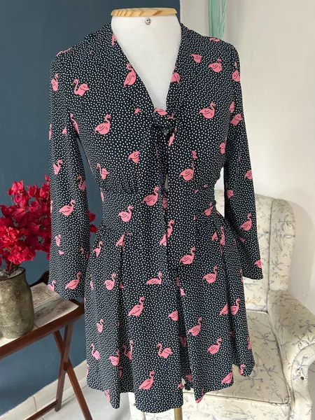 Macaquinho Zara Flamingos e Poá