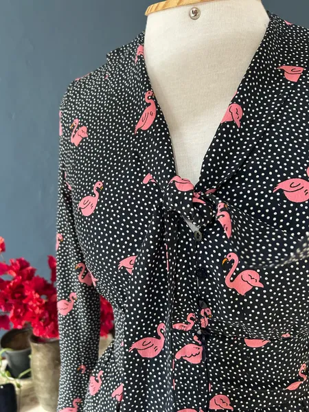 Macaquinho Zara Flamingos e Poá