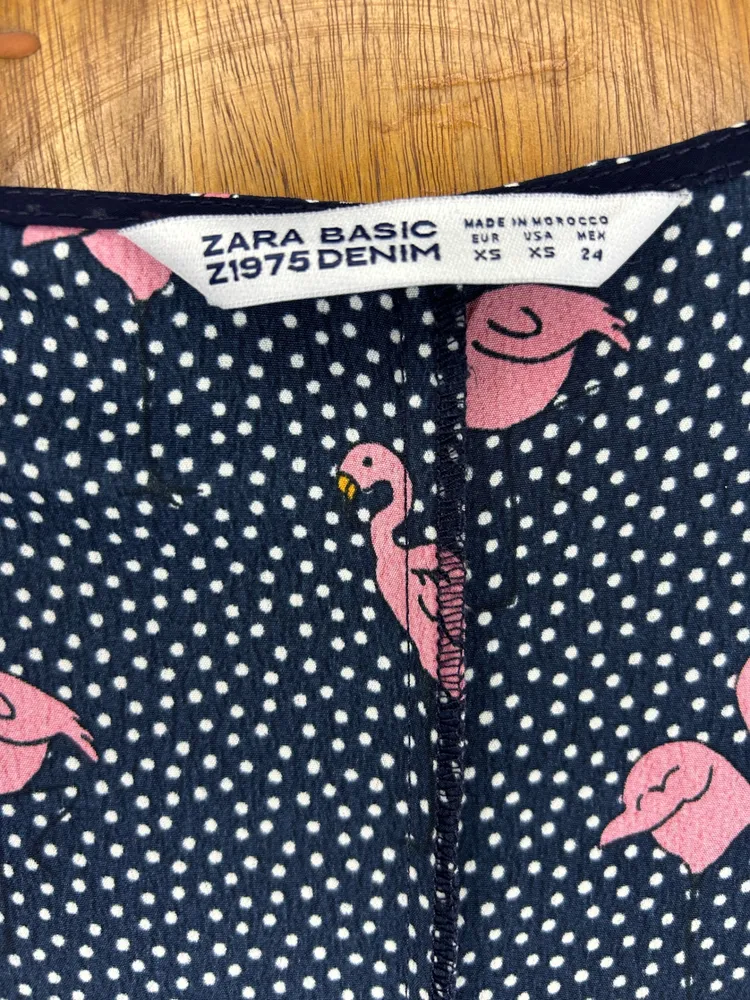 Macaquinho Zara Flamingos e Poá