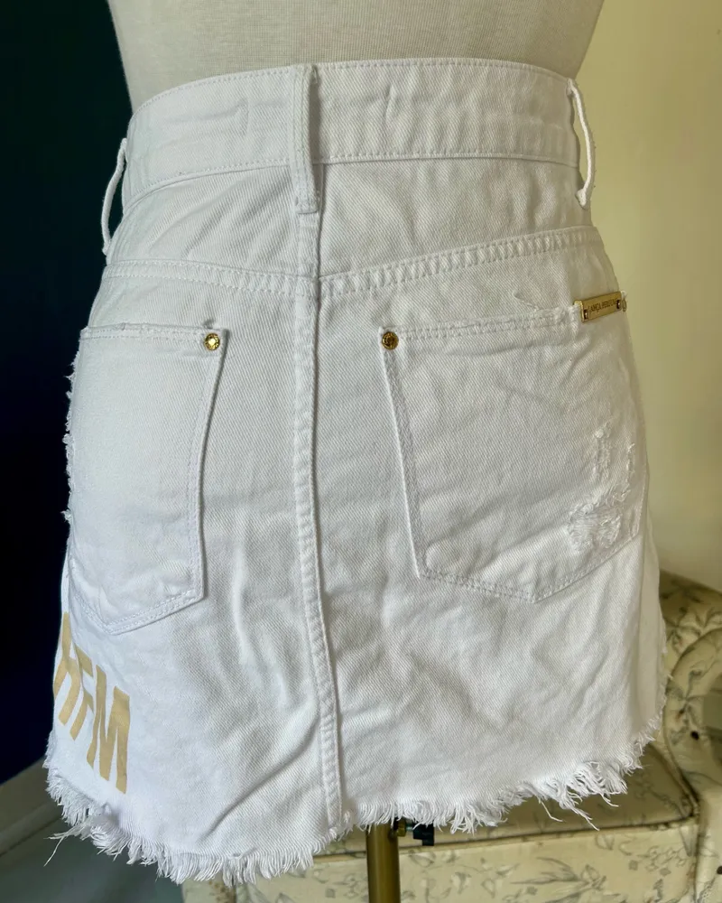Mini Saia Jeans Branca