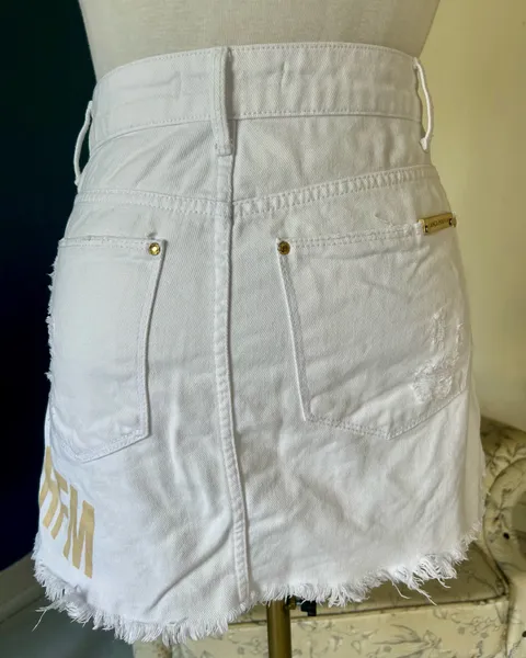 Mini Saia Jeans Branca