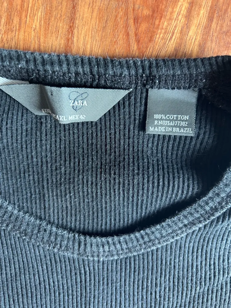 Blusa Zara Manga Longa Tam GG