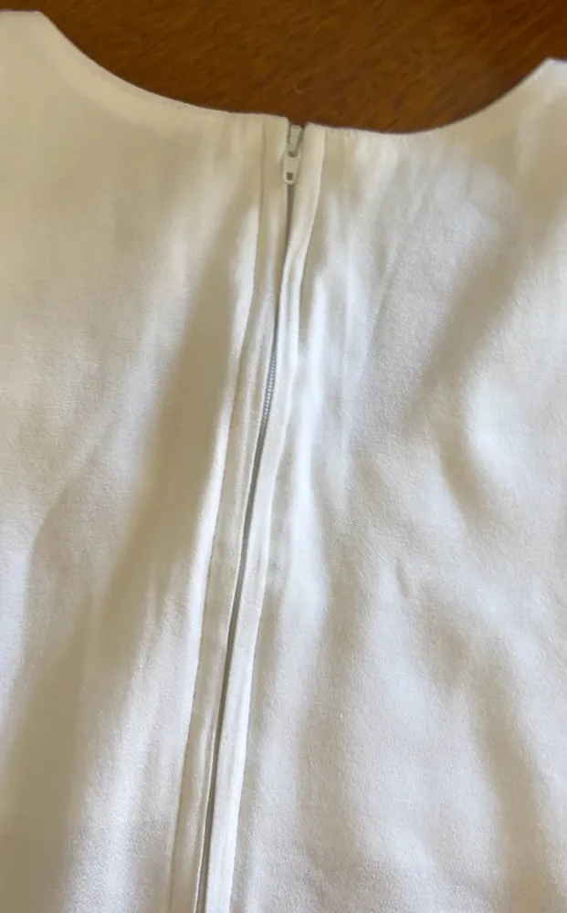 Vestido Regata Branco Corte Reto