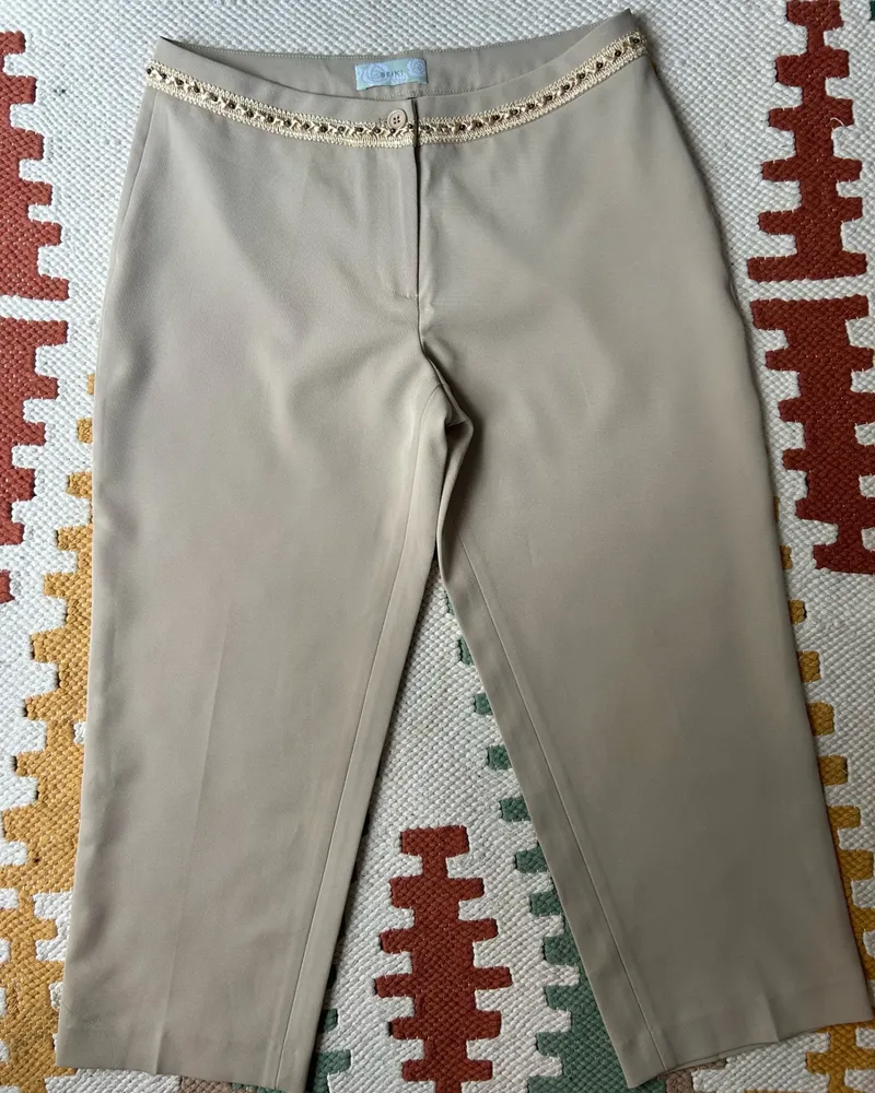 Calça Social Pantacourt Nude