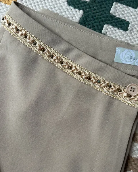 Calça Social Pantacourt Nude