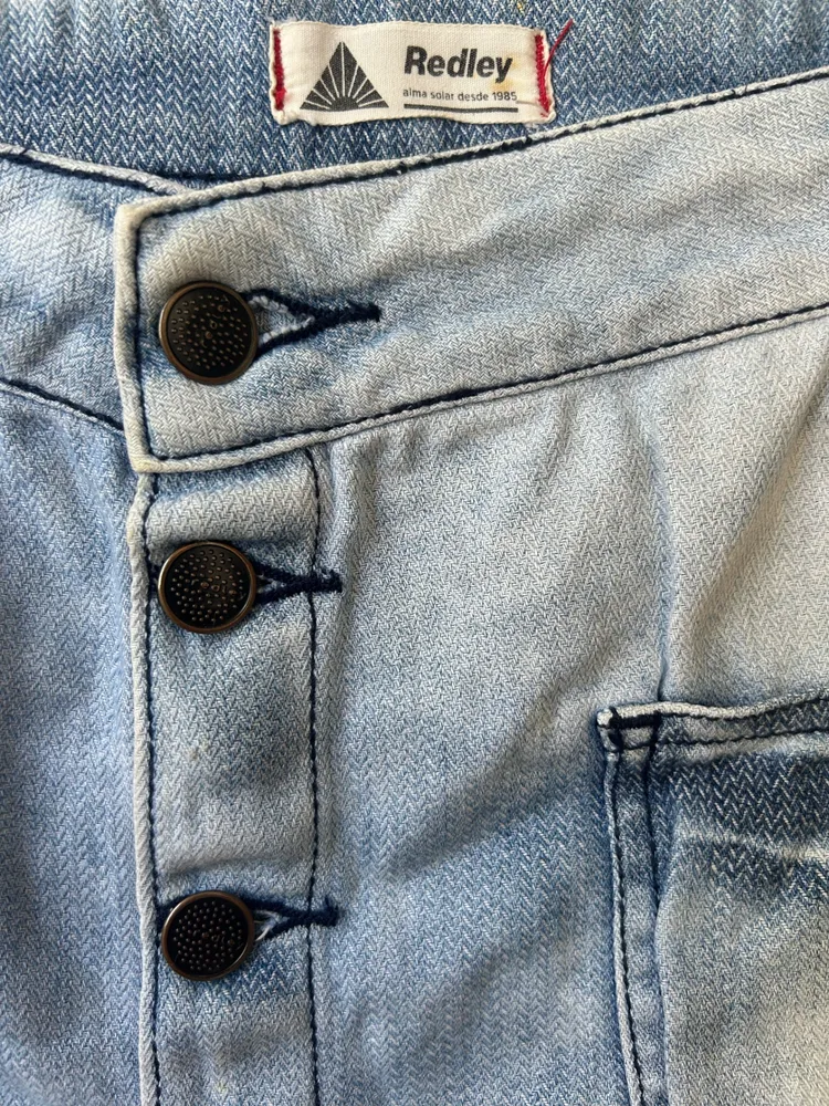 Saia Jeans Redley Botões Frontais