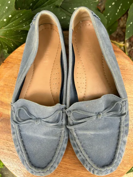 Mocassim de Camurça Azul Anacapri 35