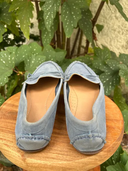 Mocassim de Camurça Azul Anacapri 35