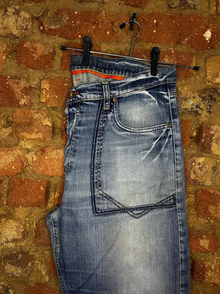 Calça Jeans Façonnable Original Lavagem Estonada Tam 48 br