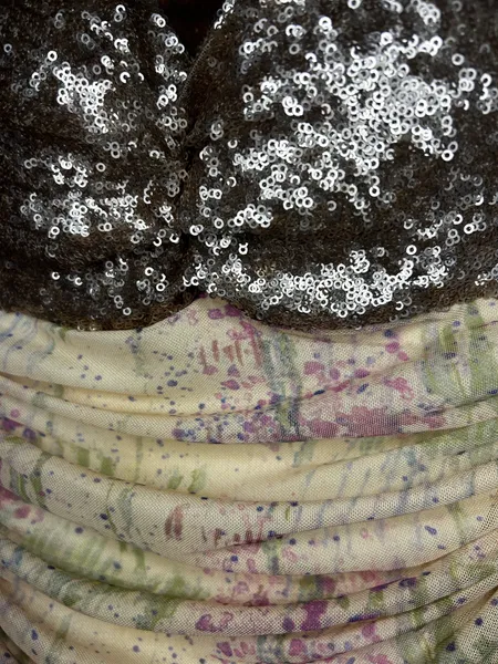 Vestido My Place Tomara que Caia Lantejoulas e Drapeado P