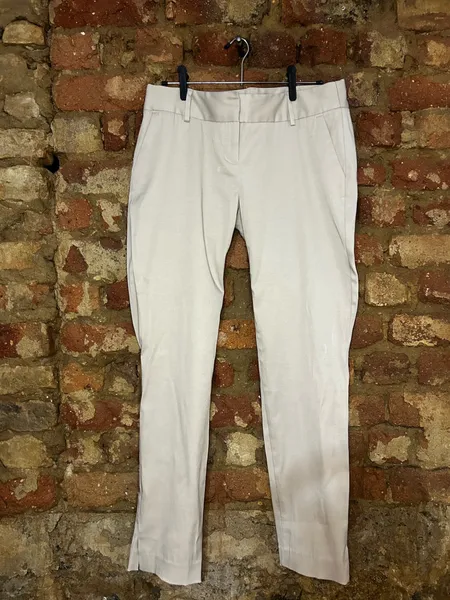 Calça Alfaiataria Bege Claro Zara Tam 42 br