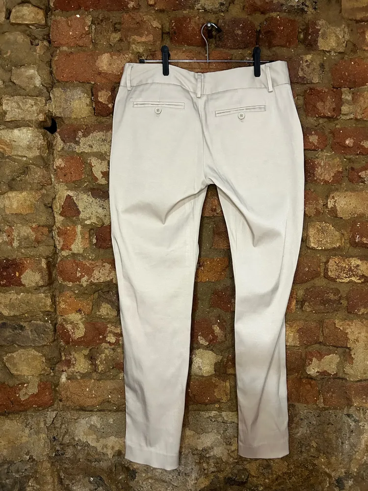 Calça Alfaiataria Bege Claro Zara Tam 42 br