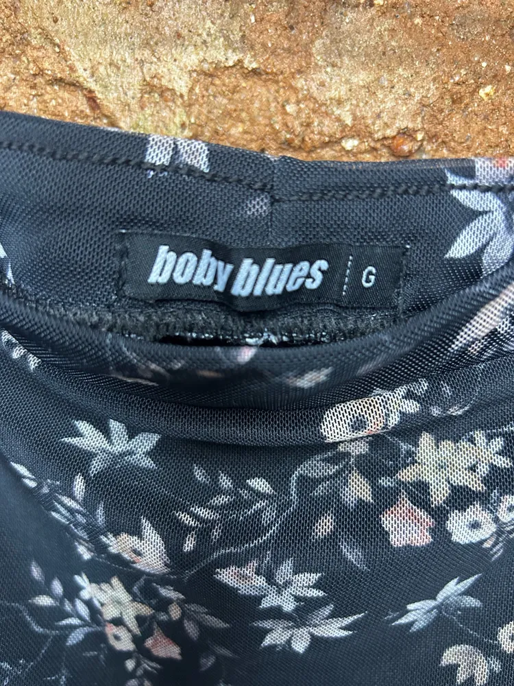Saia Curta Tule Estampada Floral Boby Blues Tam G