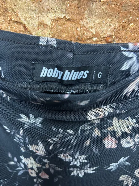 Saia Curta Tule Estampada Floral Boby Blues Tam G