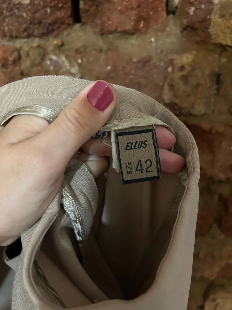 Calça Alfaiataria Midi Bege Ellus Industry Co 42