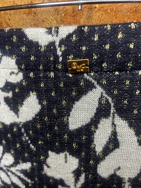Saia Midi Tricot Maria Filô Estampada com Babado Tamanho P