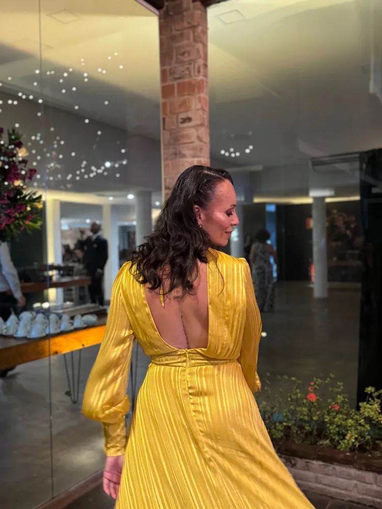 Vestido Longo Mostarda