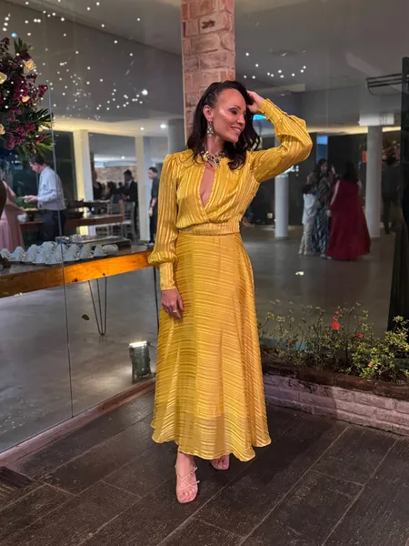 Vestido Longo Mostarda