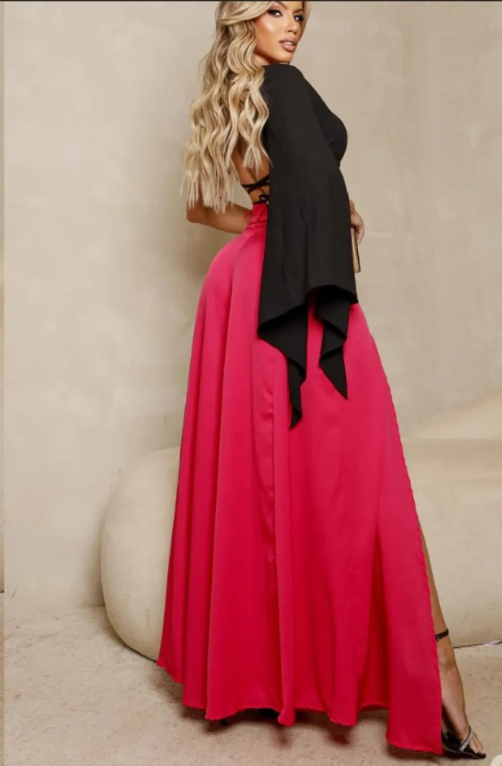 calça pantalona rosa pink