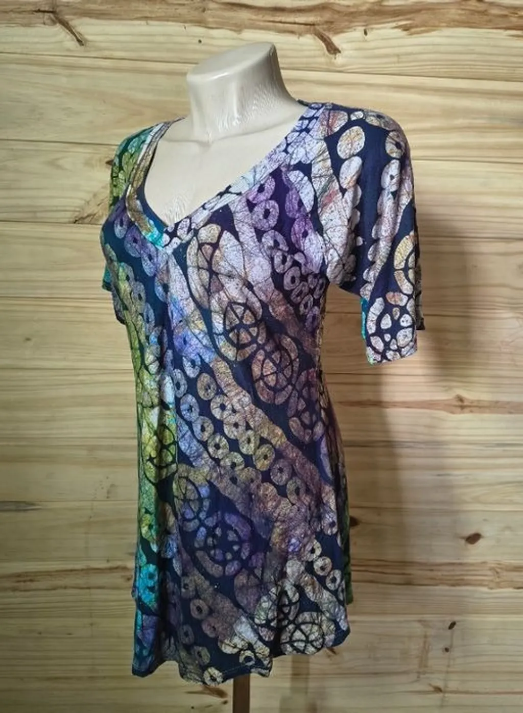 blusinha alongada estampada tamanho unico