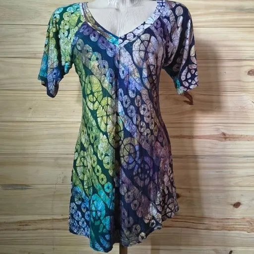 blusinha alongada estampada tamanho unico