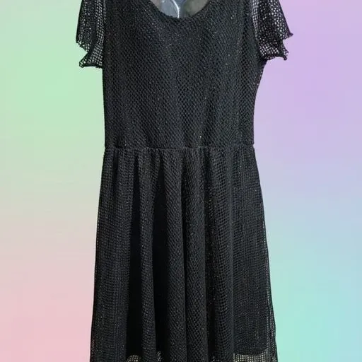 vestido preto com brilho