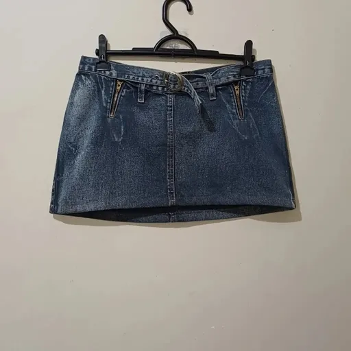 mini saia jeans estonada