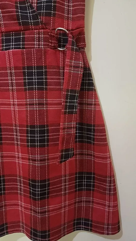 vestido xadrez feminino