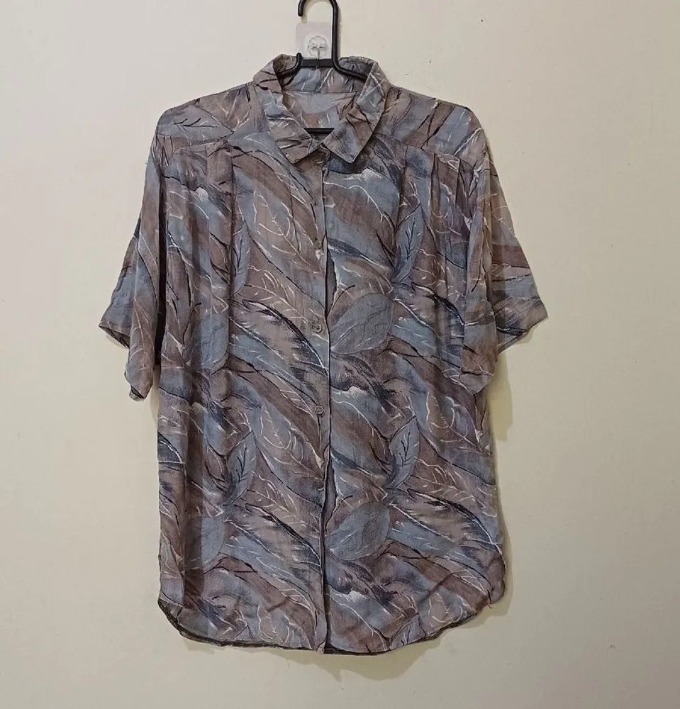 camisa social folhas