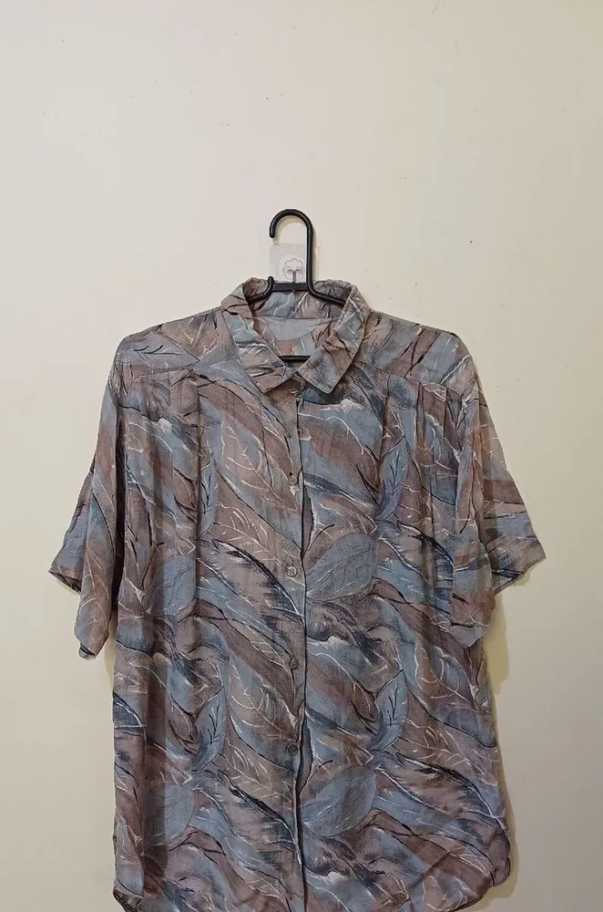 camisa social folhas