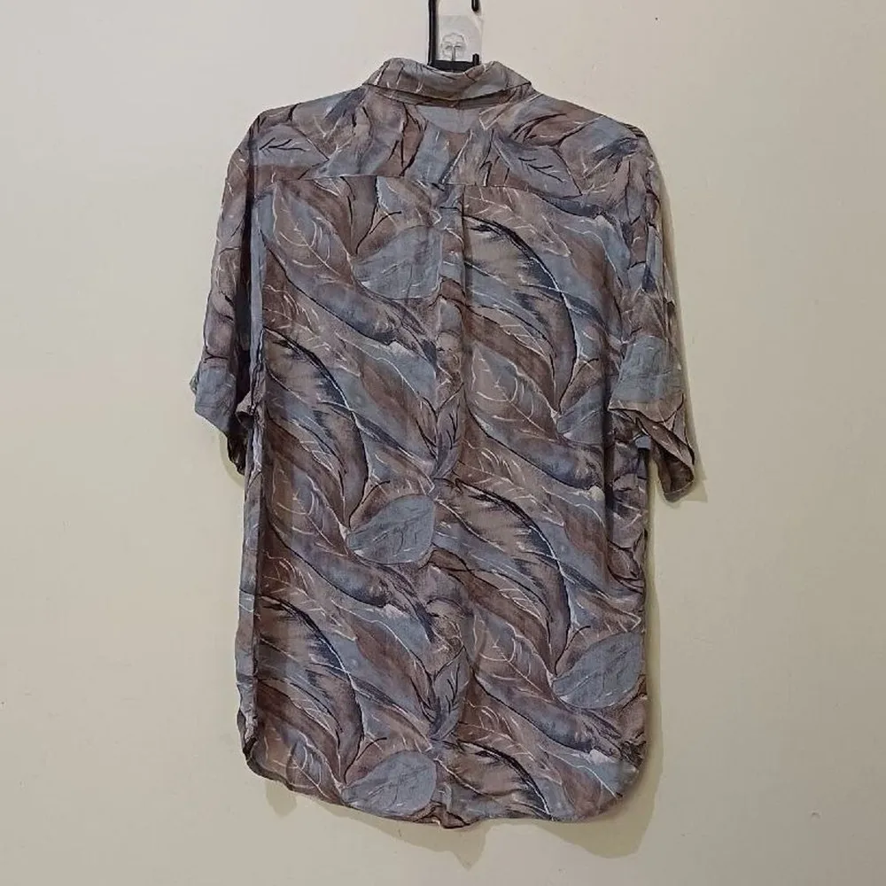 camisa social folhas