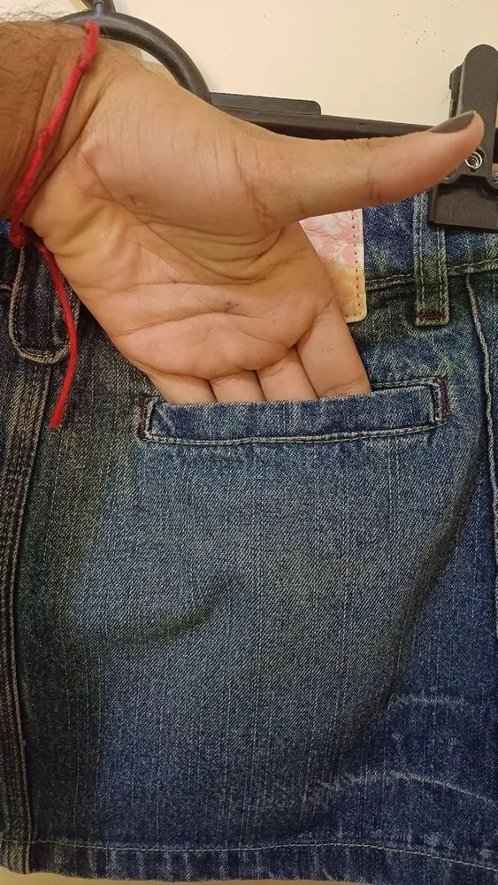 mini saia jeans joshua