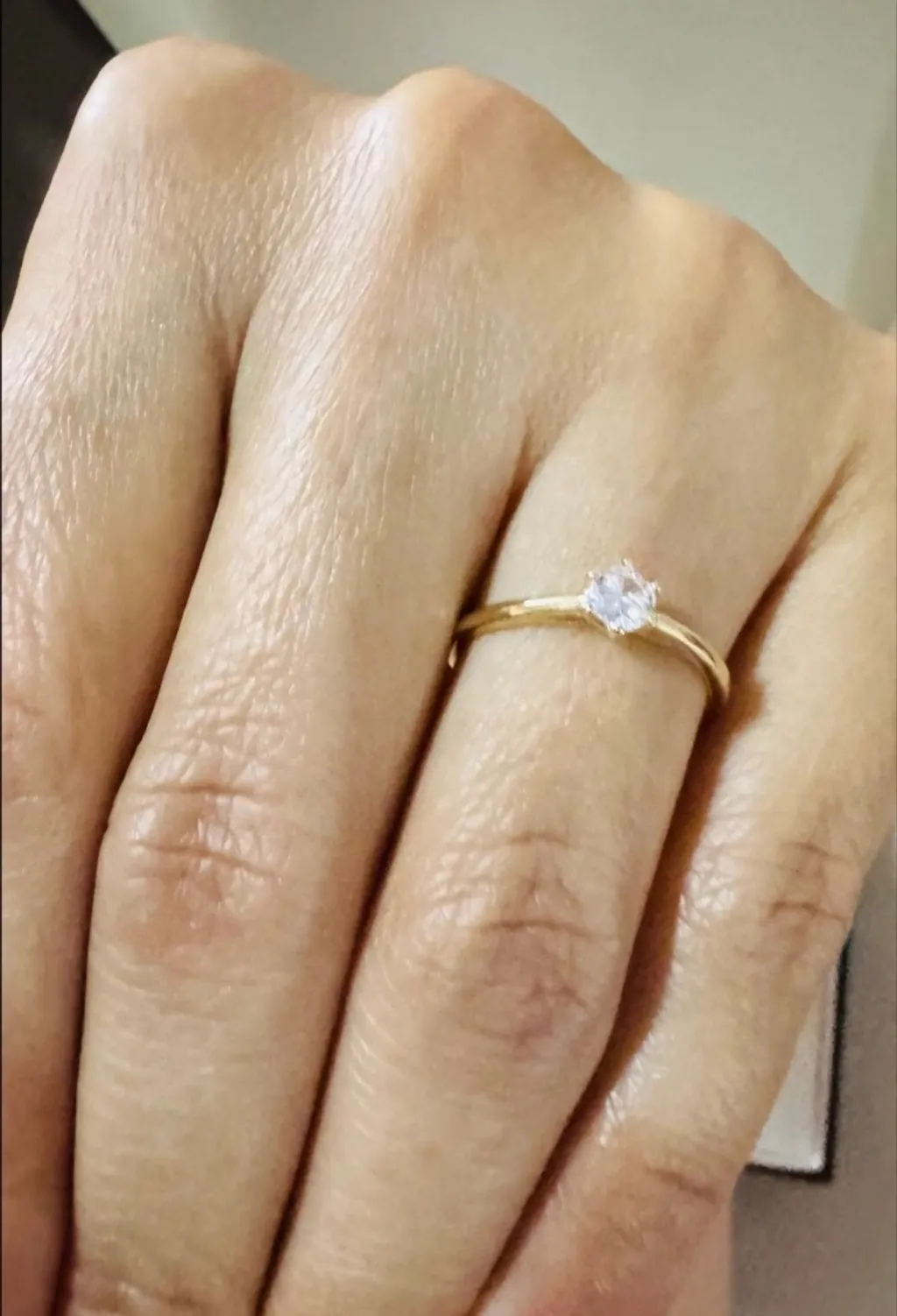 anel solitario em ouro 14k 585