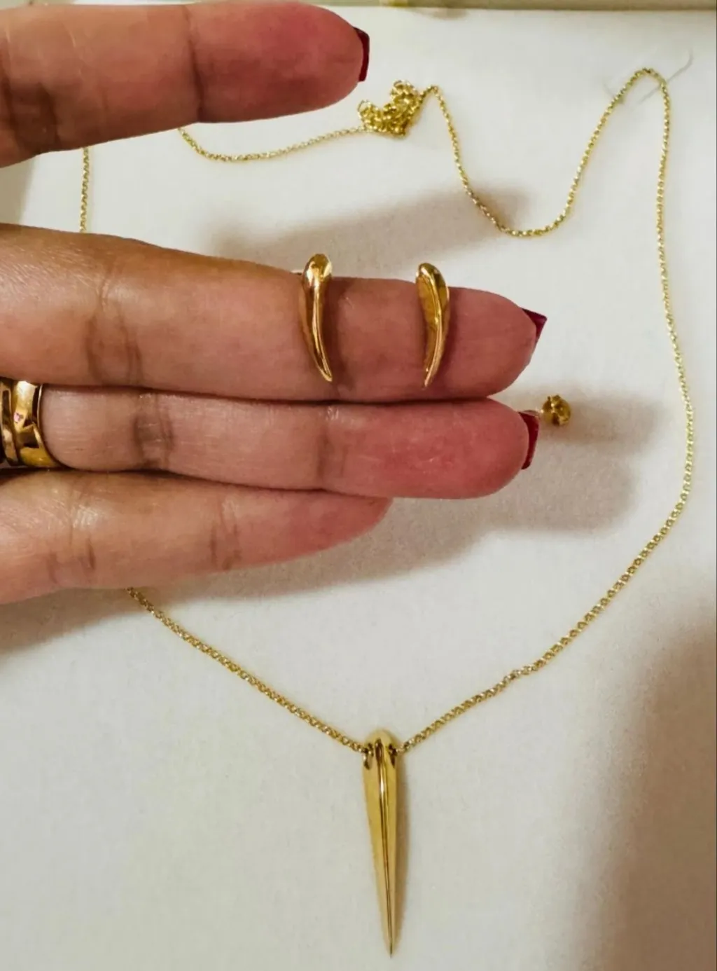 Conjunto Monte Carlo colar e brincos prata 925 banhado a ouro 18