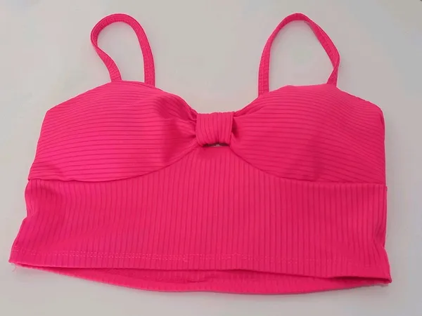 top pink em malha com bojo