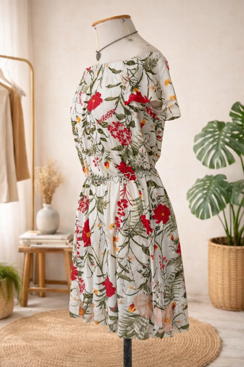 Vestido floral em malha - NOVO