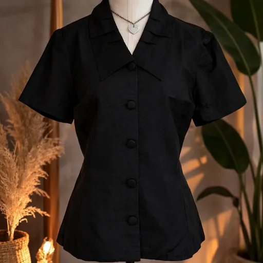 Camisa social feminina manga curta - 44