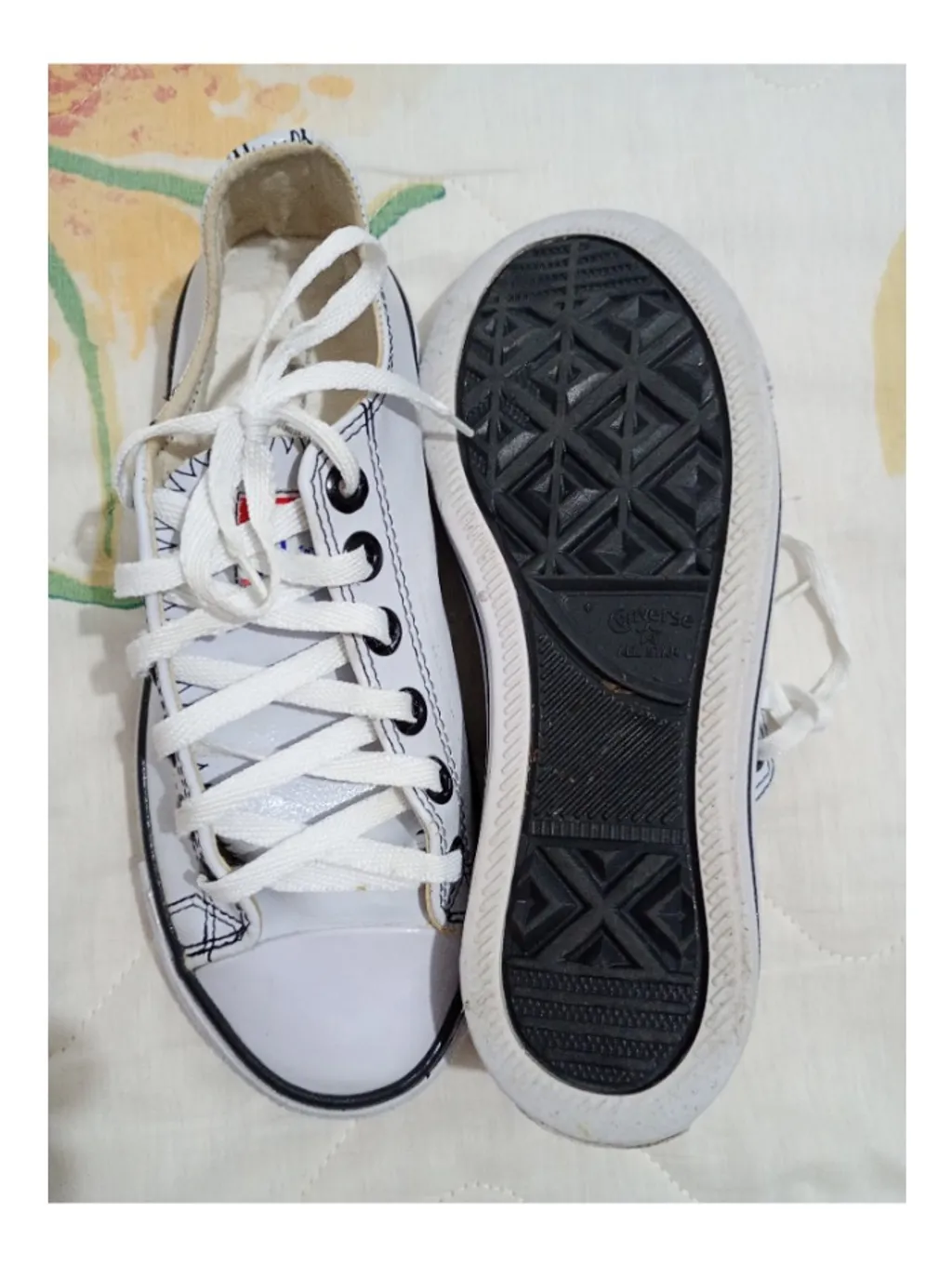 Tênis feminino All Star branco couro original 35
