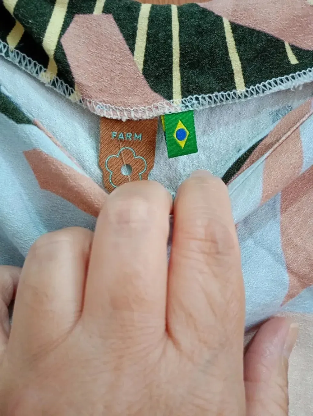 vestido curto estampado Farm P