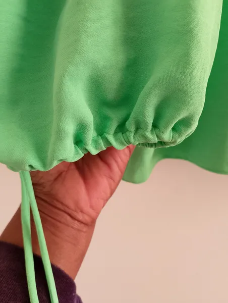 blusa lança perfume verde manga bufante