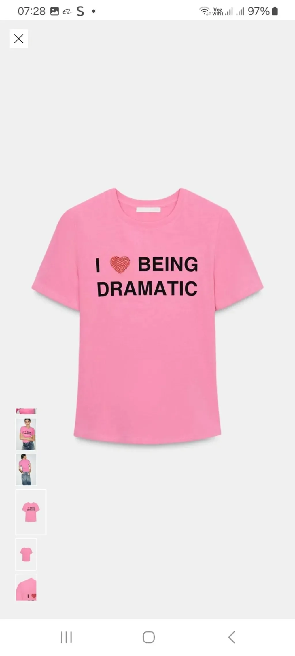 Camiseta nova Zara  efeito lavagem com strass tamanho M G