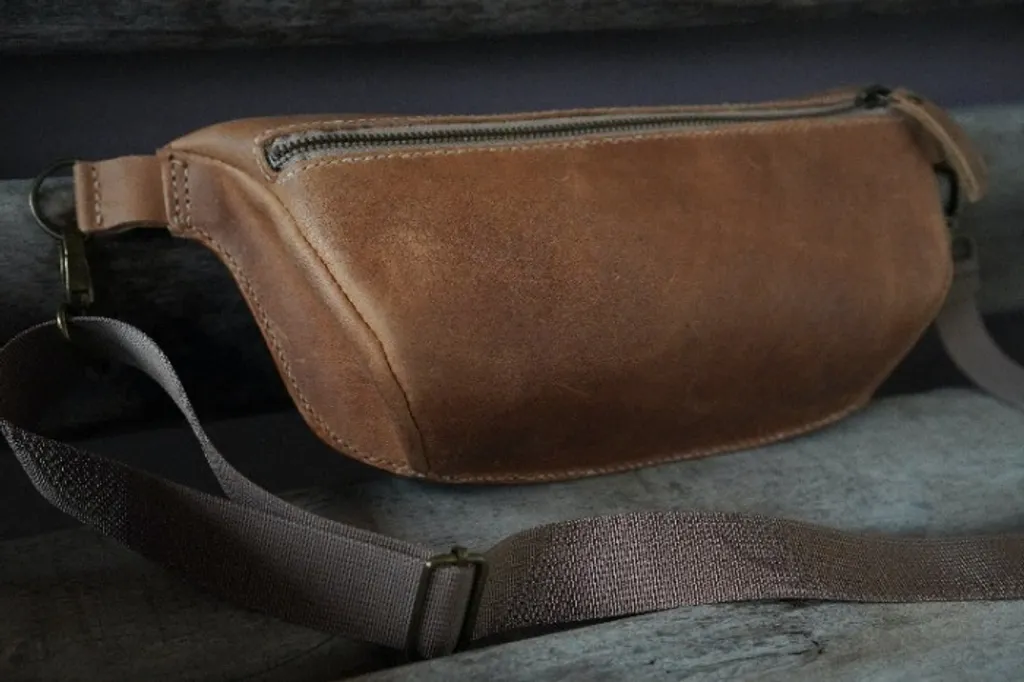 Bolsa Pochete Couro Legitimo Crazy Horse