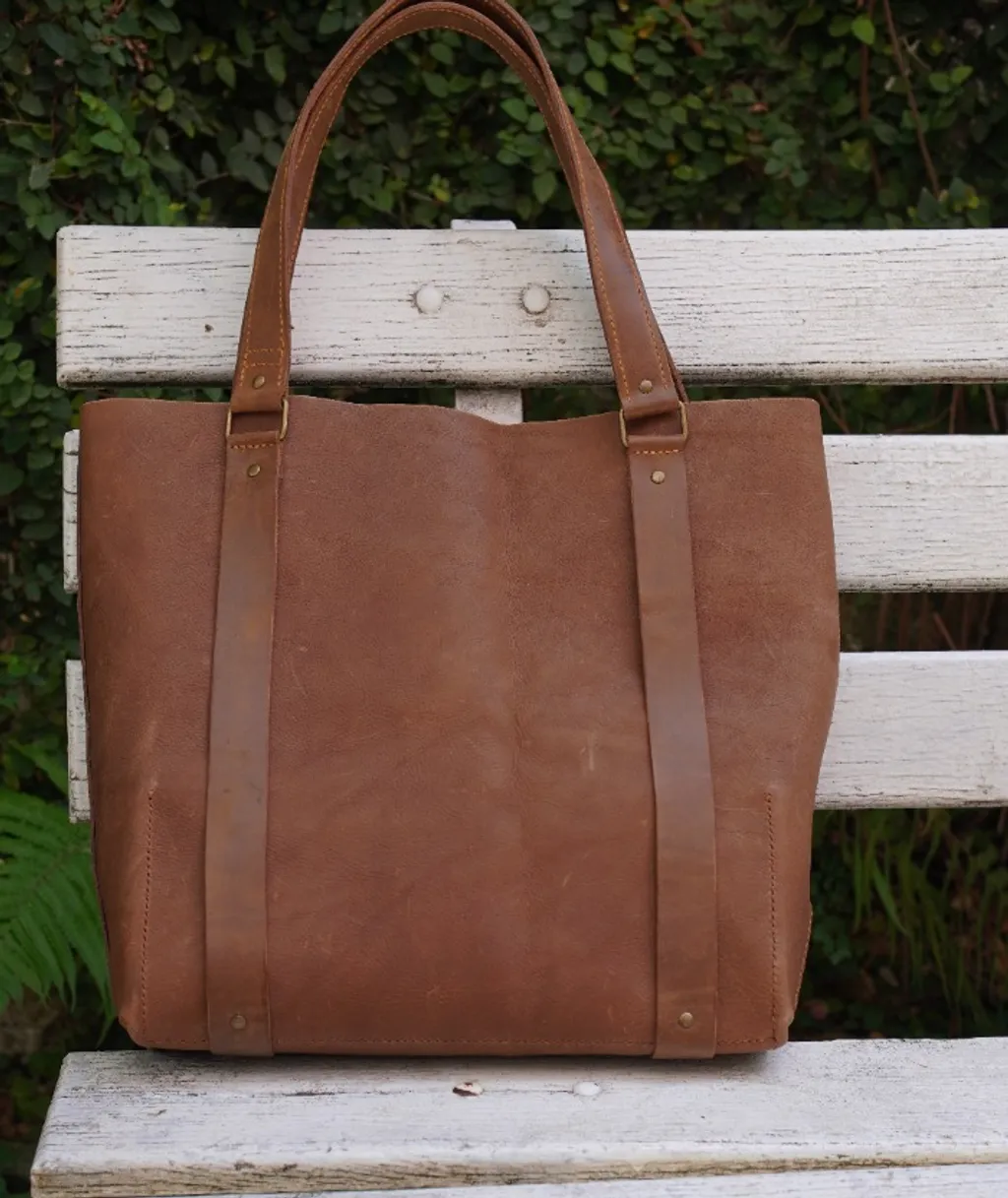 Bolsa tote shopper couro legitimo unisex