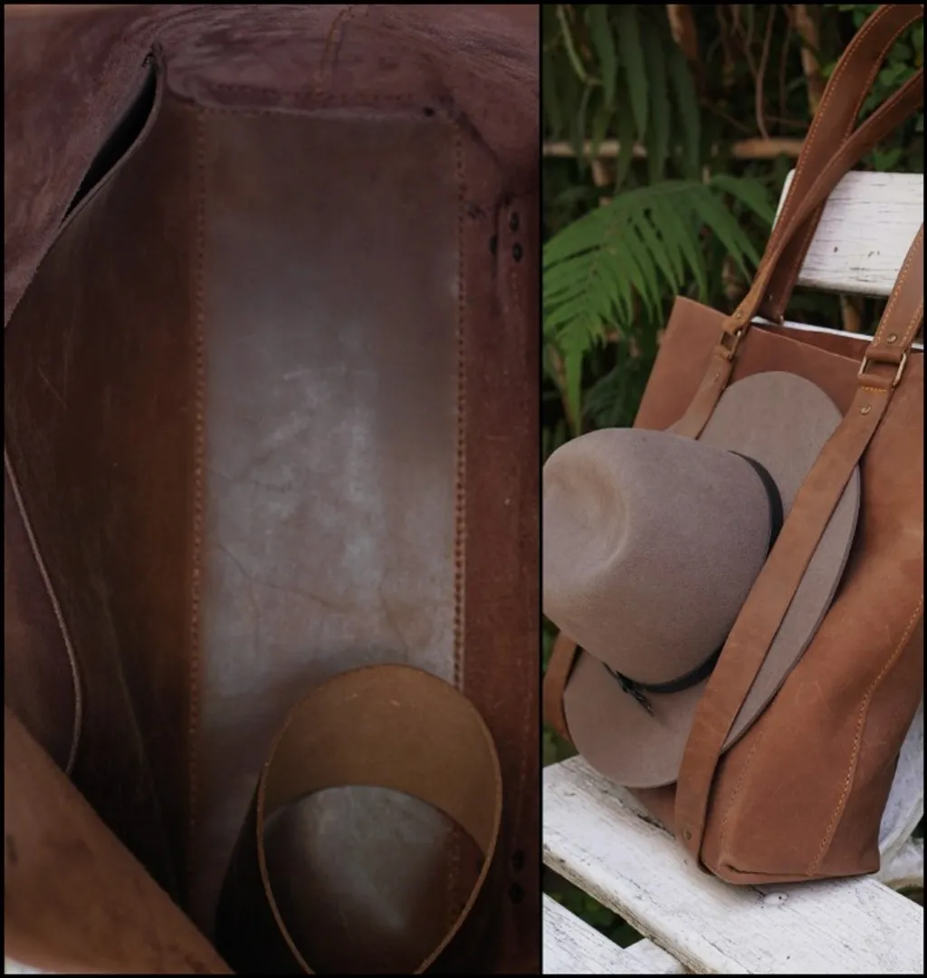 Bolsa tote shopper couro legitimo unisex