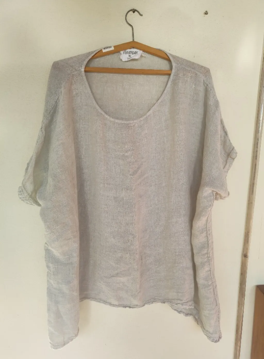 camisa oversized de linho puro boho